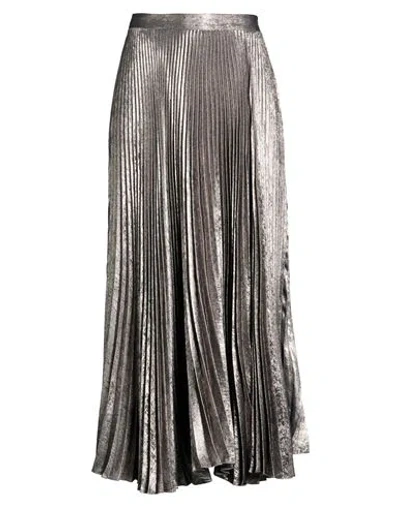 Momoní Woman Maxi Skirt Charcoal Size 6 Polyester In Gray