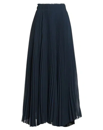 Momoní Woman Maxi Skirt Navy Size 6 Polyester In Blue