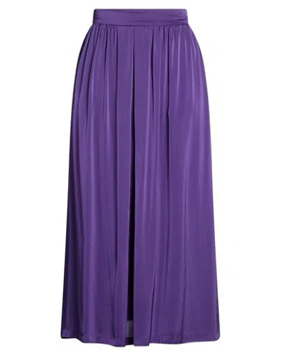 Momoní Woman Maxi Skirt Purple Size 6 Silk