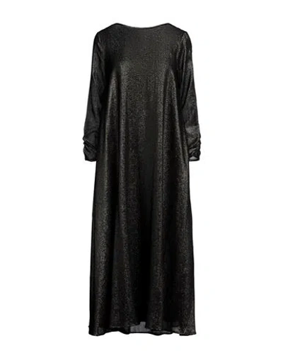Momoní Woman Midi Dress Black Size 6 Virgin Wool, Polyester, Polyamide