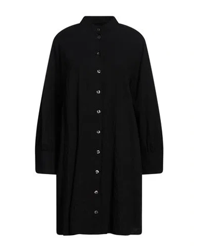 Momoní Woman Midi Dress Black Size 10 Cotton, Elastane