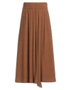 Momoní Woman Midi Skirt Brown Size 2 Virgin Wool, Polyester, Viscose, Polyamide, Elastane