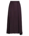 Momoní Woman Midi Skirt Plum Size 8 Viscose, Wool