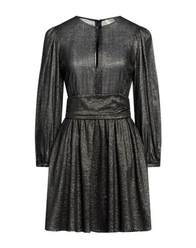 MOMONÍ MOMONÍ WOMAN MINI DRESS BLACK SIZE 6 VIRGIN WOOL, POLYESTER, POLYAMIDE