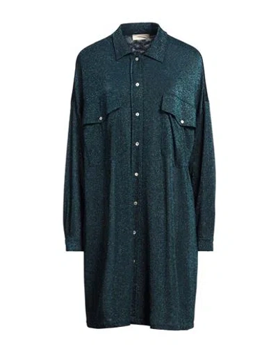 Momoní Woman Mini Dress Deep Jade Size 6 Viscose, Polyester, Polyamide, Elastane In Blue