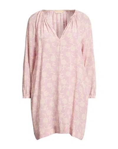 Momoní Woman Mini Dress Light Pink Size 4 Silk In Animal Print