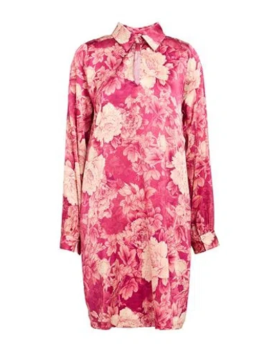 Momoní Woman Mini Dress Magenta Size 4 Silk, Elastane In Pink