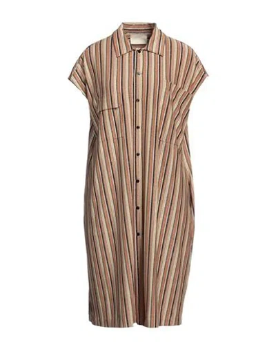 Momoní Woman Mini Dress Orange Size 8 Viscose, Polyester, Polyamide, Elastane In Brown