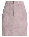 Momoní Woman Mini Skirt Dove Grey Size 8 Cotton, Elastane