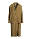 Momoní Woman Overcoat & Trench Coat Military Green Size 4 Linen