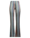 Momoní Woman Pants Azure Size 8 Silk, Elastane