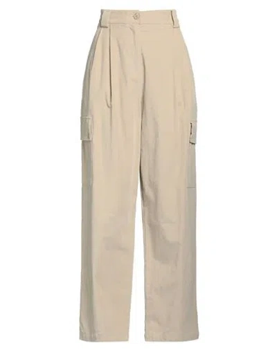 Momoní Woman Pants Beige Size 6 Cotton, Elastane In Nude