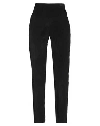 Momoní Woman Pants Black Size 2 Cotton, Modal, Elastane