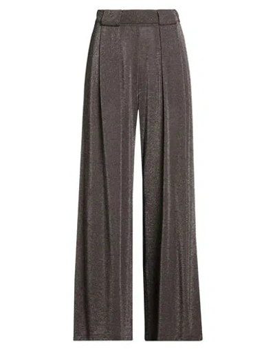 Momoní Woman Pants Brown Size 12 Polyester, Viscose, Polyamide, Metallic Fiber, Elastane