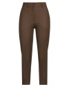 Momoní Woman Pants Brown Size 8 Virgin Wool, Elastane In Brown