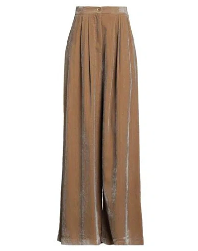 Momoní Woman Pants Camel Size 2 Viscose, Polyester, Polyamide In Beige