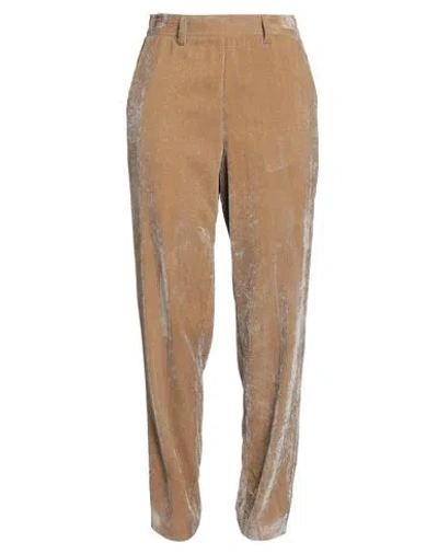 Momoní Woman Pants Camel Size 4 Viscose, Polyester, Polyamide In Brown