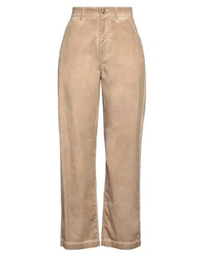 Momoní Woman Pants Camel Size 6 Cotton In Beige
