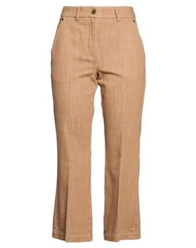 Momoní Woman Pants Camel Size 6 Cotton In Sand