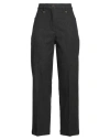 Momoní Woman Pants Charcoal Size 8 Cotton, Wool, Polyester, Elastane In Gray