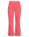 Momoní Woman Pants Coral Size 10 Viscose, Elastane In Red