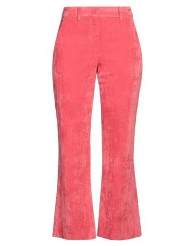 Momoní Woman Pants Coral Size 10 Viscose, Elastane In Red