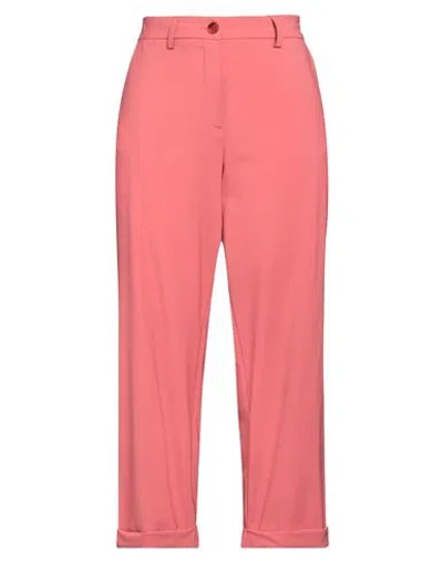 Momoní Woman Pants Coral Size 6 Virgin Wool, Elastane