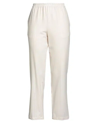 Momoní Woman Pants Cream Size 8 Virgin Wool, Elastane