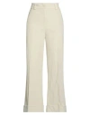 Momoní Woman Pants Ivory Size 8 Cotton, Modal, Elastane In White