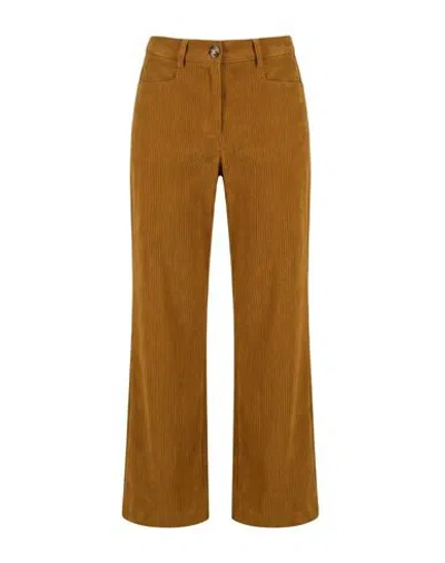 Momoní Woman Pants Khaki Size 2 Cotton, Modal, Elastane In Beige