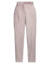 Momoní Woman Pants Lilac Size 4 Cotton, Elastane In Purple