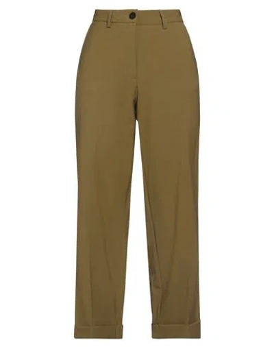 Momoní Woman Pants Military Green Size 4 Virgin Wool, Elastane
