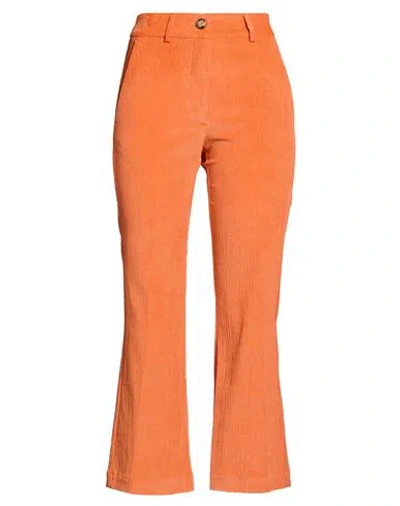 Momoní Woman Pants Orange Size 6 Cotton, Modal, Elastane