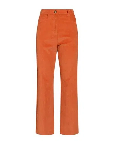 Momoní Woman Pants Orange Size 8 Cotton, Modal, Elastane