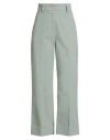 Momoní Woman Pants Sage Green Size 2 Cotton, Elastane In Green