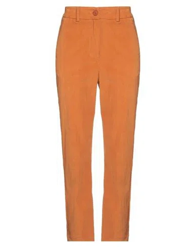 Momoní Woman Pants Tan Size 10 Cotton, Elastane In Brown