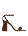 Momoní Woman Sandals Dark Brown Size 8 Soft Leather
