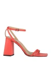 Momoní Woman Sandals Tomato Red Size 11 Soft Leather In Tomato Red