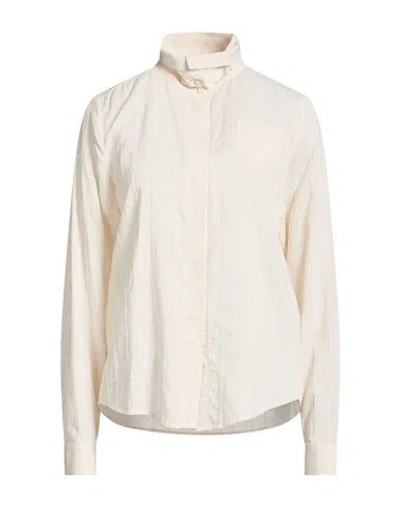 Momoní Woman Shirt Cream Size 10 Viscose, Silk, Cotton In White