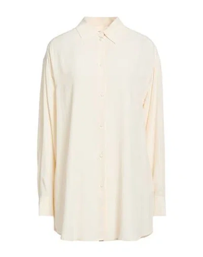 Momoní Woman Shirt Cream Size 4 Acetate, Silk In White