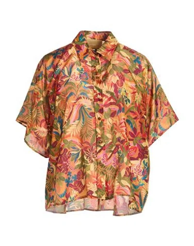 Momoní Woman Shirt Orange Size 12 Silk In Multi