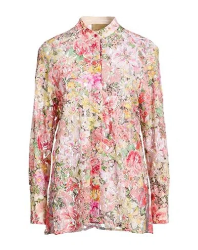 Momoní Woman Shirt Pink Size 6 Viscose, Cotton, Polyamide