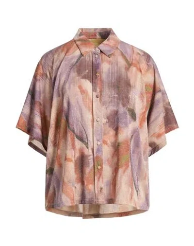 Momoní Woman Shirt Purple Size 8 Polyester, Viscose, Polyamide, Metallic Fiber, Elastane In Pink