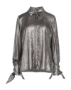 Momoní Woman Shirt Silver Size 8 Polyester