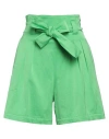 Momoní Woman Shorts & Bermuda Shorts Lime Green Size 6 Viscose, Cotton, Elastane In Green