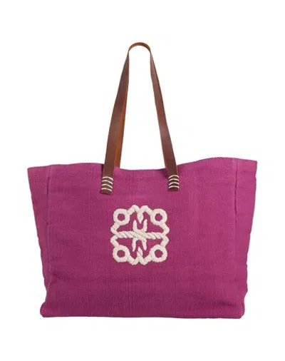 Momoní Woman Shoulder Bag Plum Size - Cotton In Purple