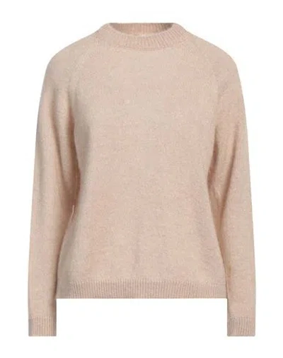 Momoní Woman Sweater Beige Size M Polyamide, Alpaca Wool, Metallic Polyester In Neutral