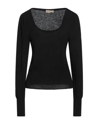 Momoní Woman Sweater Black Size L Polyamide, Merino Wool, Mohair Wool, Elastane