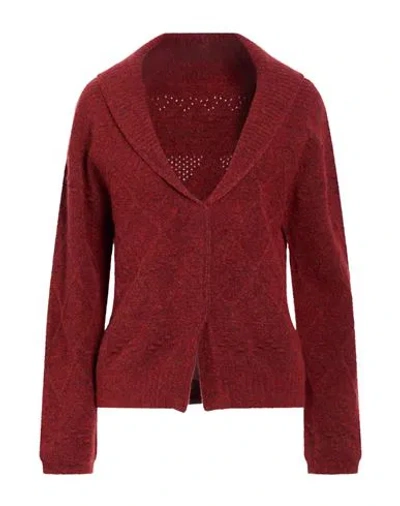 Momoní Woman Sweater Brick Size L Merino Wool, Polyamide, Elastane In Red