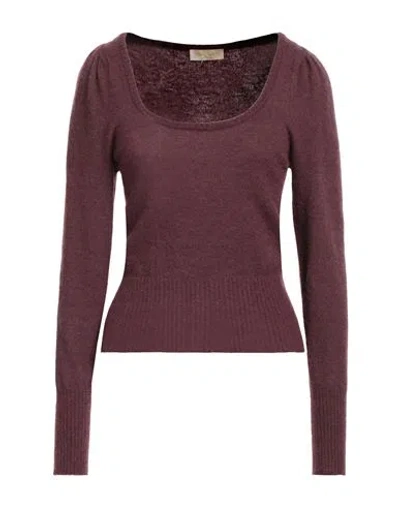 Momoní Woman Sweater Burgundy Size S Polyamide, Merino Wool, Mohair Wool, Elastane
